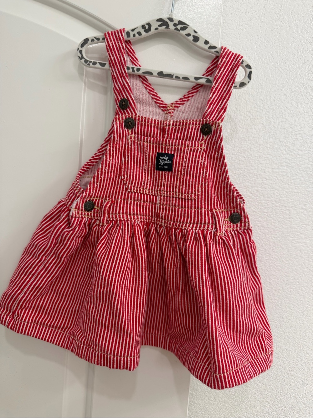 Classic OshKosh striped overall dress